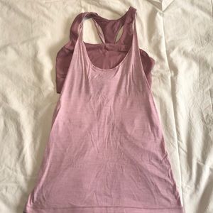Lululemon racer back tank top with built in sports bra, size 4
